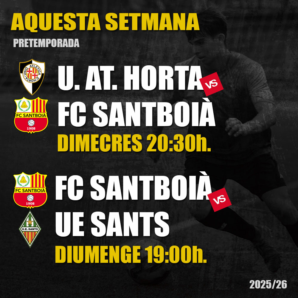 Dos partits aquesta setmana del primer equip