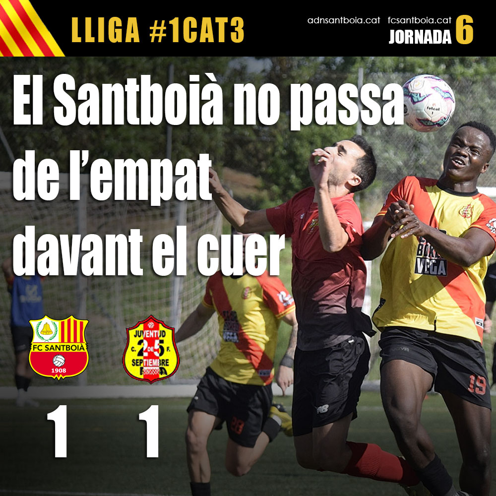 El Santboià no passa de l’empat davant el cuer